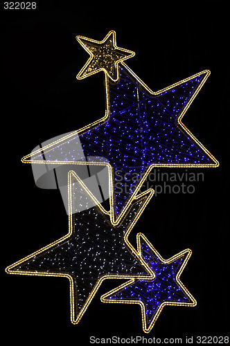 Image of Christmas stars, London, off regent street