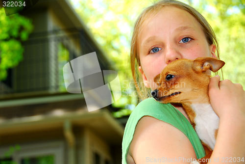 Image of Girl with a dog