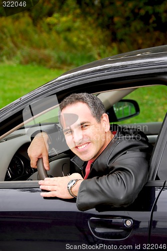 Image of Man in car