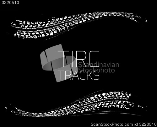 Image of Tire tracks background