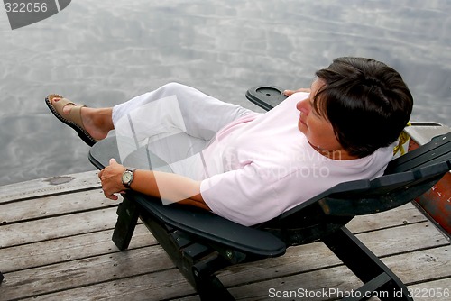 Image of Mature woman relax