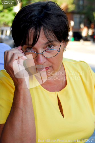 Image of Mature woman glasses