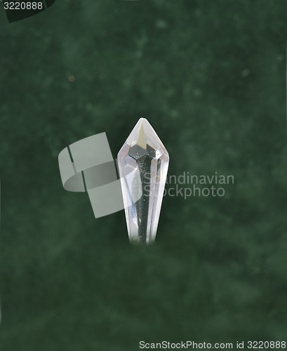 Image of Glass crystal on green