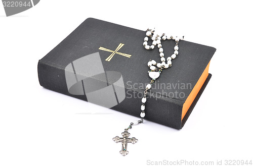 Image of Prayer book with chaplet