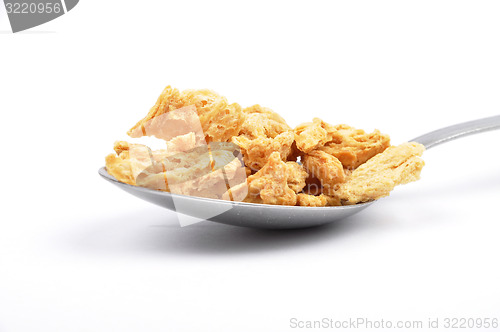 Image of Soy granules on spoon