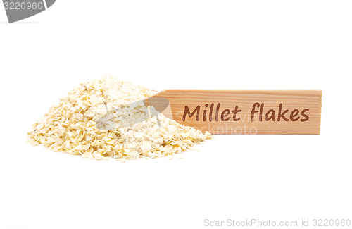 Image of Millet flakes at plate