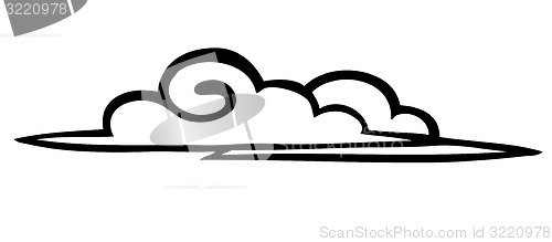 Image of Vector. Sketch. clouds on a white background. icon