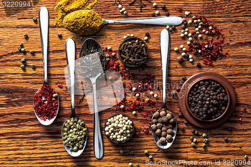 Image of Herbs and spices selection - cooking, healthy eating