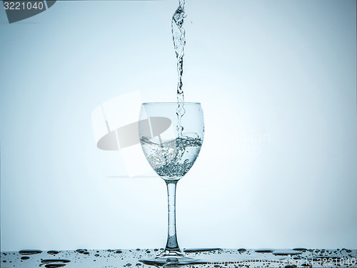 Image of glass being filled with water 