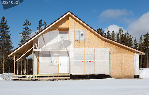 Image of Construction cottage in the forest area
