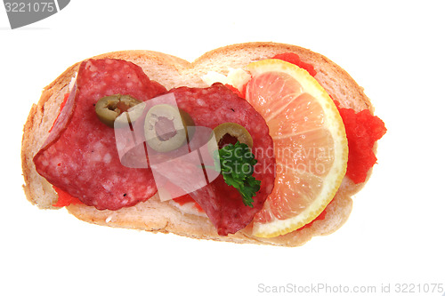Image of open sandwich