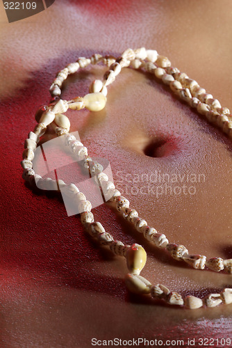 Image of necklace on belly