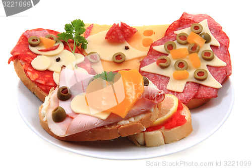 Image of open sandwiches