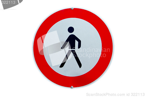 Image of prohibition for pedestrians