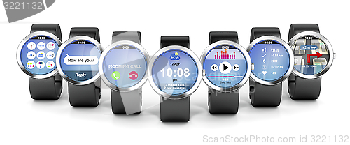 Image of Group of smart watches