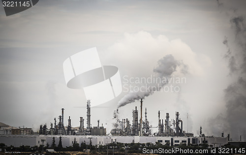 Image of Industrial Plant with Smoke Stacks