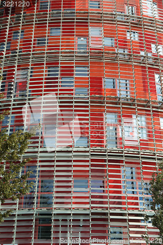 Image of Torre Agbar. Barcelona landmark, Spain.