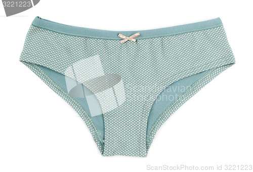 Image of Cotton panties simple green polka dots.