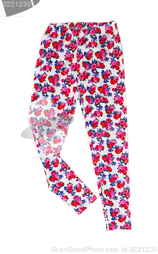 Image of Women\'s pants (pajamas) with floral pattern