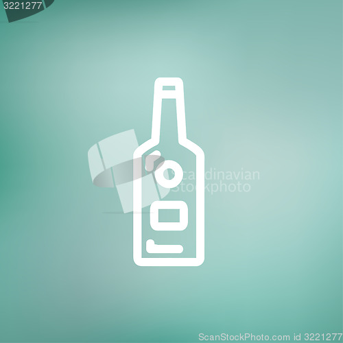 Image of Bottle of whisky thin line icon