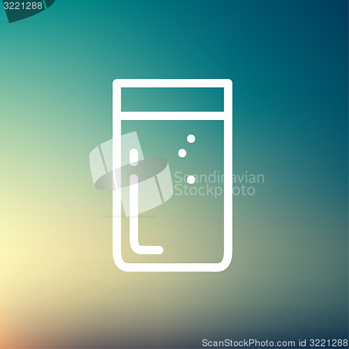 Image of Glass of soda thin line icon