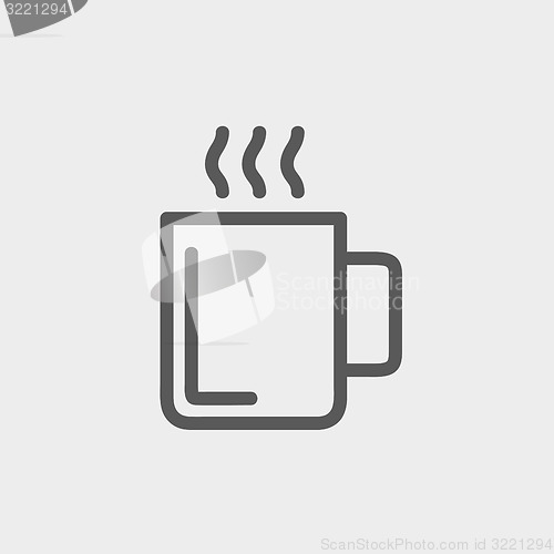 Image of Mug of hot choco thin line icon