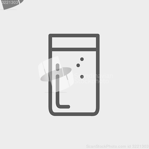 Image of Glass of soda thin line icon