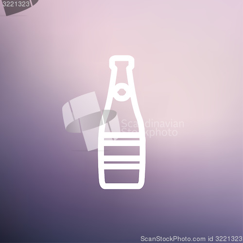 Image of Champagne bottle thin line icon