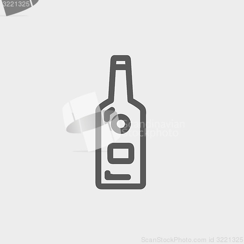 Image of Bottle of whisky thin line icon
