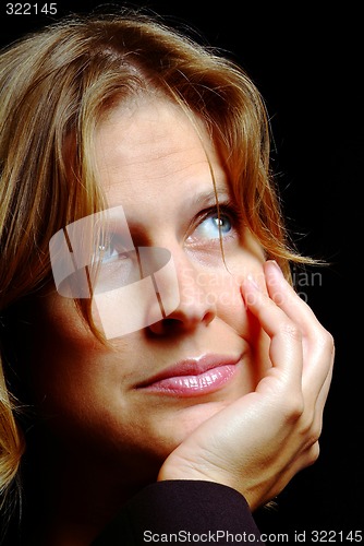 Image of thinking woman