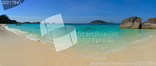 Image of Beautiful Tropical Beach in the Similan Islands of Thailand, Sou