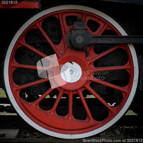 Image of Wheel of steam locomotive