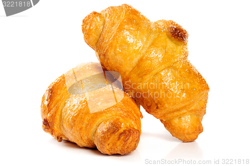 Image of Fresh croissant on white background