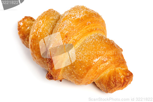 Image of fresh croissant on white background