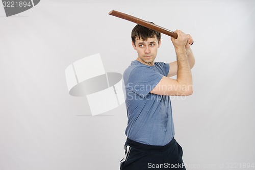 Image of Athlete kick stick