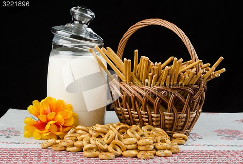 Image of Still life with drying milk sweet straw