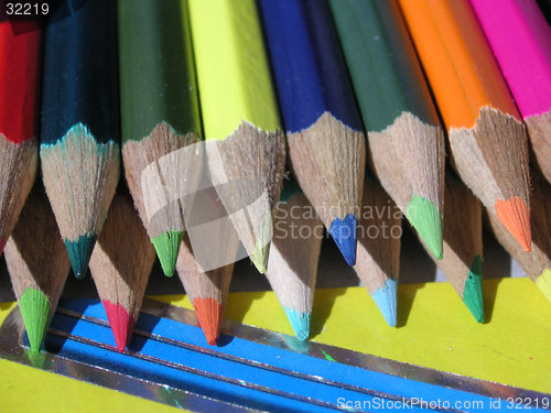 Image of crayons in the sunshine