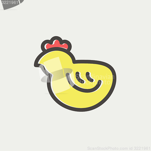 Image of Chick thin line icon