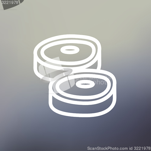 Image of Pork steak thin line icon