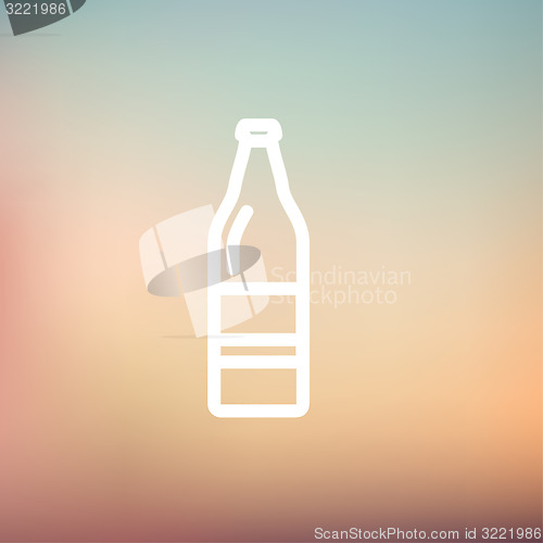 Image of Soda bottle thin line icon