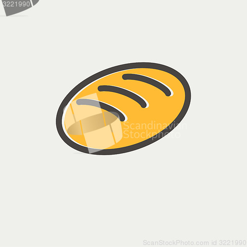 Image of Bread thin line icon