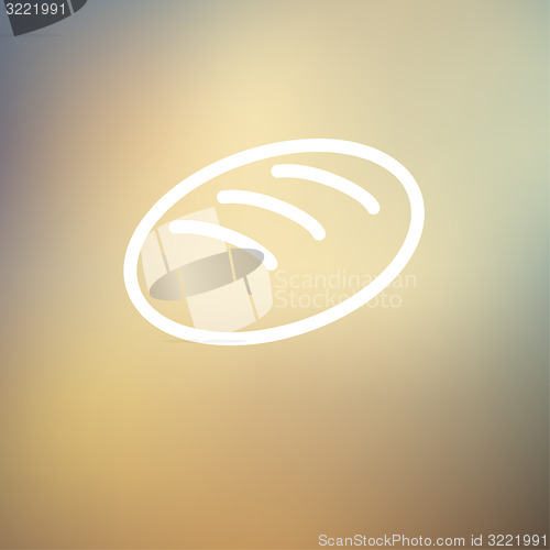 Image of Bread thin line icon