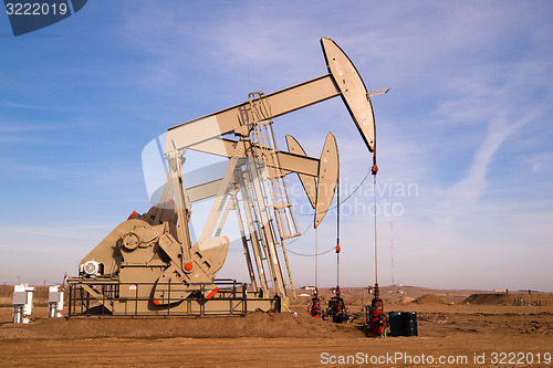 Image of North Dakota Oil Pump Jack Fracking Crude Extraction Machine