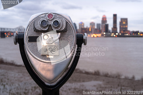 Image of Pay to View Public Magnifying View Binoculars Riverside Park