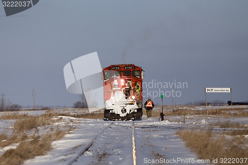 Image of Men working on Train