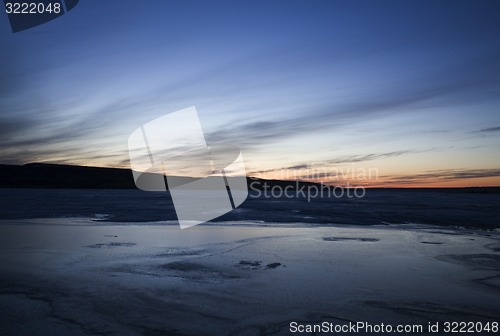 Image of Sunset Evening on Canadian Lake