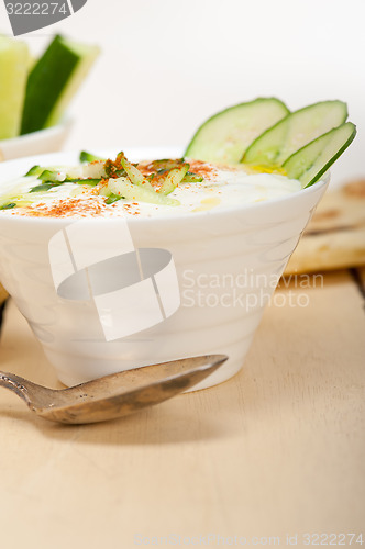 Image of Arab middle east goat yogurt and cucumber salad 