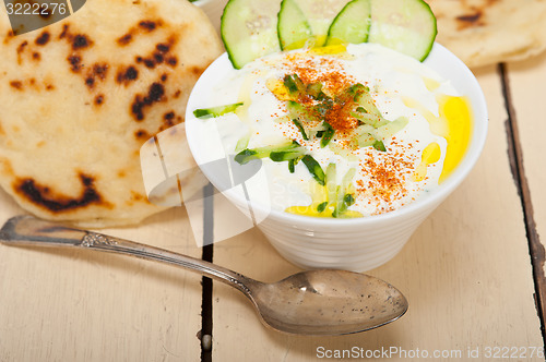 Image of Arab middle east goat yogurt and cucumber salad 