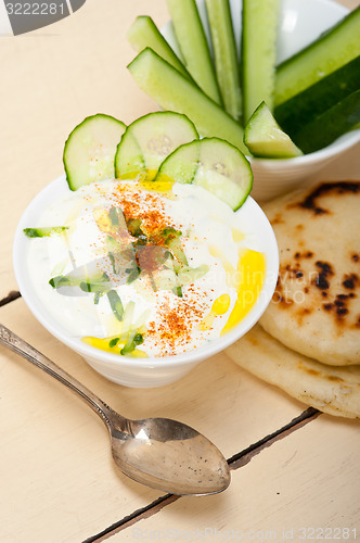 Image of Arab middle east goat yogurt and cucumber salad 