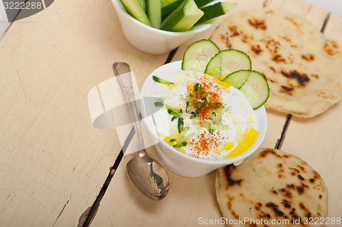 Image of Arab middle east goat yogurt and cucumber salad 